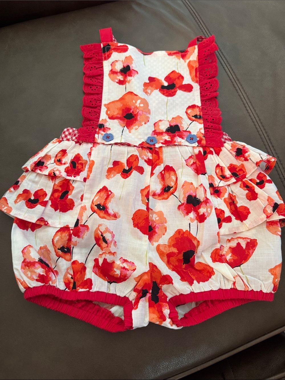 Matilda Jane Red & White Poppy Romper